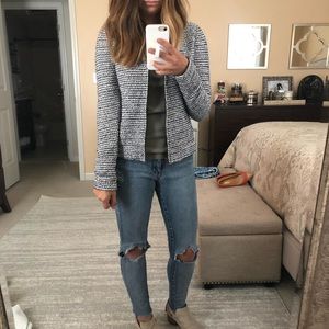 Gap Zippered Tweed Jacket
